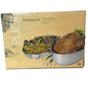 Wolfgang Puck Stainless Steel Roasting Pan With Lid Limited Lifetime Warranty